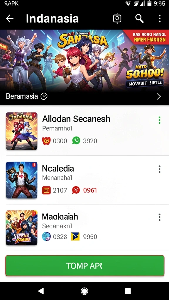 s9s9 - Tampilan awal S9S9 yang menarik dan intuitif.